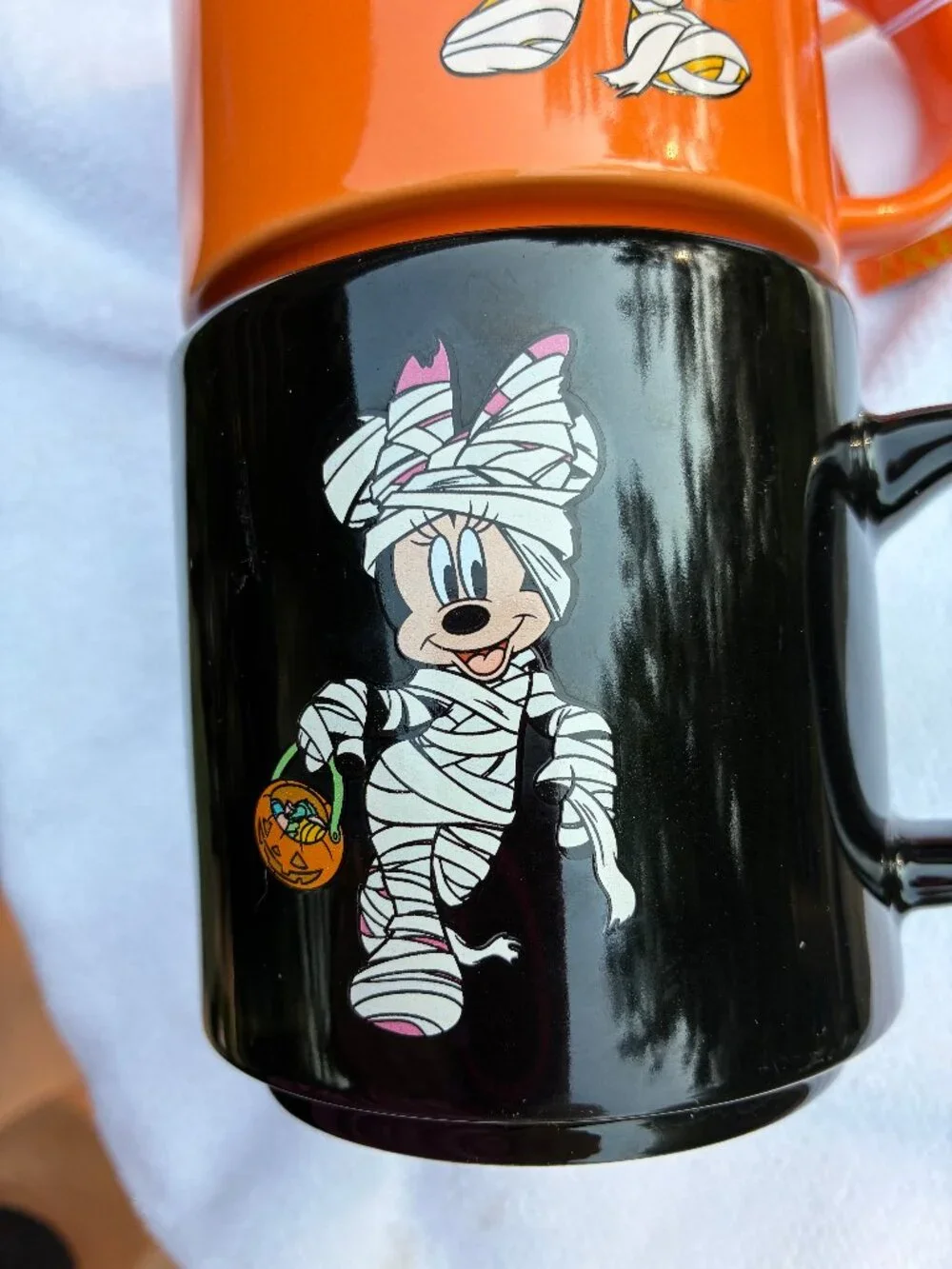 Disney Halloween Mugs  Set of Two  Minnie and Mickey Mummies